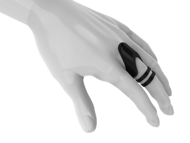 Clio- The Radiant Wearable Vibrating Ring;  Sexual Jewelry (Color: Dark Gray, size: 6.5)