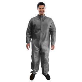 Gray Disposable Coveralls (material: Elastic, Color: Clear)