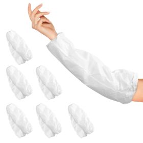 White Disposable Arm Sleeves (material: Microporous, Color: White)