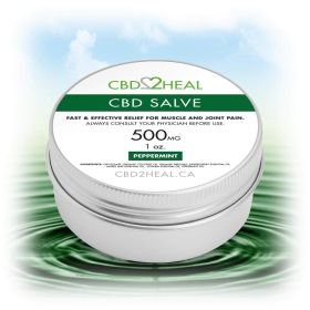 CBD Healing Salve Cream (Flavour: Peppermint, Dosage: 500mg)