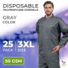 Gray Disposable Coveralls